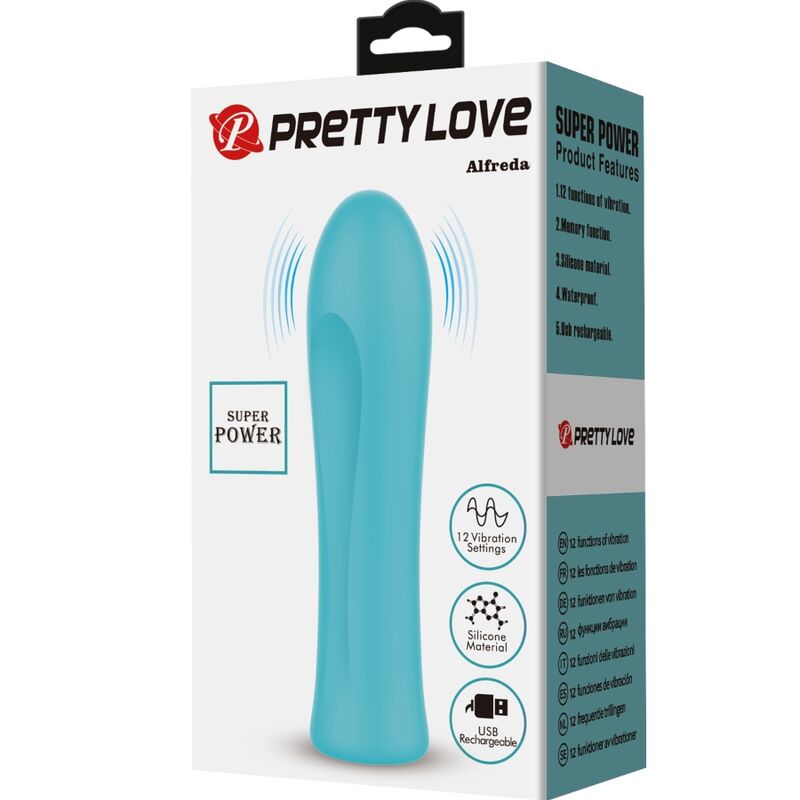 PRETTY LOVE - VIBRATEUR SUPER PUISSANT ALFREDA VERT AQUA