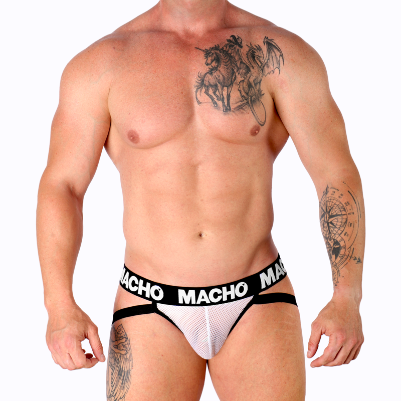 MACHO - MX26X1 JOCK GRID BLANC S