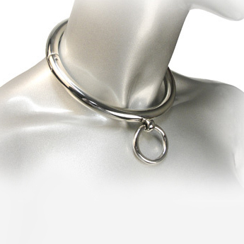 METAL HARD - COLLIER BDSM AVEC ANNEAU 10CM