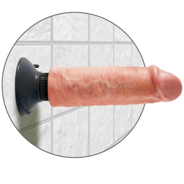 KING COCK - GODE VIBRATEUR 15.24 CM NATUREL