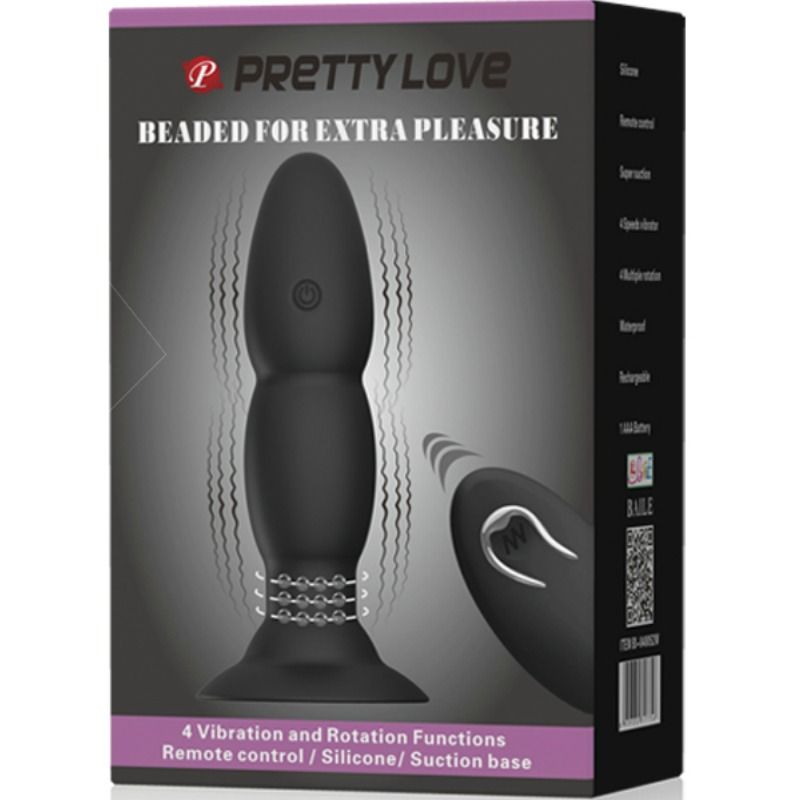 PRETTY LOVE - VIBRATEUR PLUG ET ROTATION PAR TÉLÉCOMMANDE