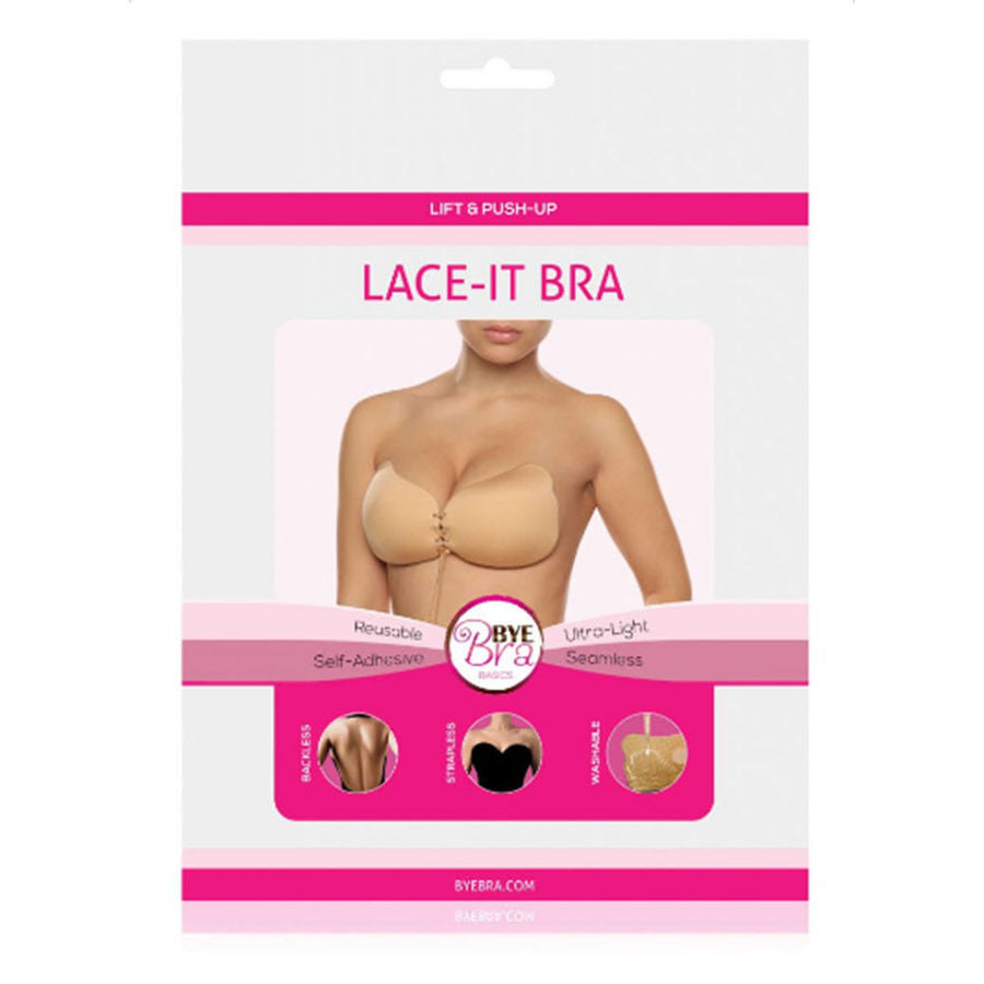 BYE-BRA - LACE-IT RENFORCEMENT PUSH-UP BEIGE BONNET D