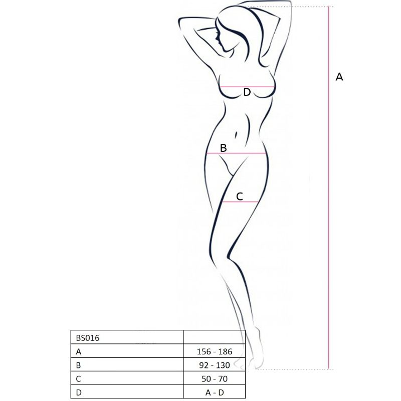 PASSION - FEMME BS016 BODYSTOCKING ROUGE TAILLE UNIQUE