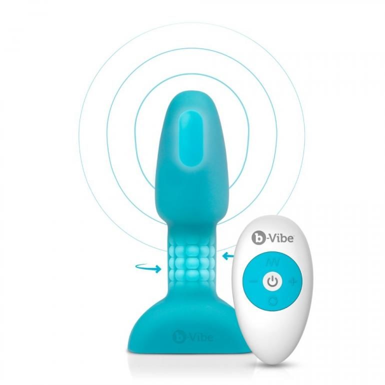 B-VIBE - RIMMING TÉLÉCOMMANDE PLUG ANAL PETITE TEAL