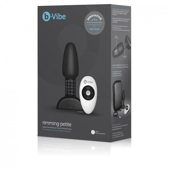 B-VIBE - RIMMING TÉLÉCOMMANDE PLUG ANAL PETITE NOIR