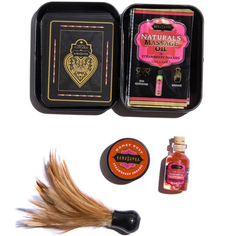 KAMASUTRA - WEEKENDER KIT EN ÉTAIN FRAISE RÊVES FRAISE