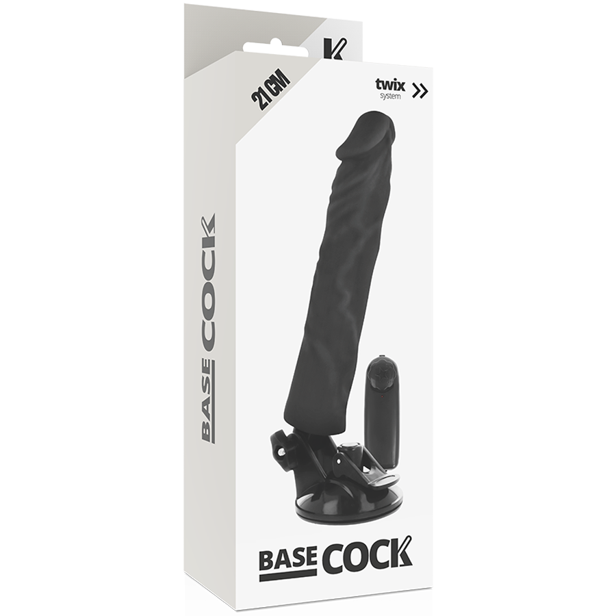 BASECOCK - VIBRATEUR RÉALISTE TÉLÉCOMMANDE NATUREL 21 CM -O- 4 CM