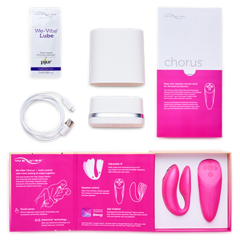 WE-VIBE - VIBRATEUR CHORUS POUR COUPLES AVEC COMMANDE DE SQUEEZE ROSE