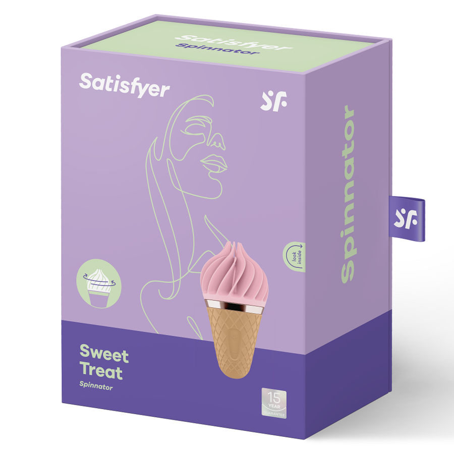 SATISFYER - SPINNATOR SWEET TREAT BRUN & ROSE