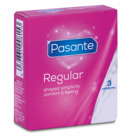 PASANTE - PRÉSERVATIFS GAMME RÉGULIÈRE 3 UNITÉS