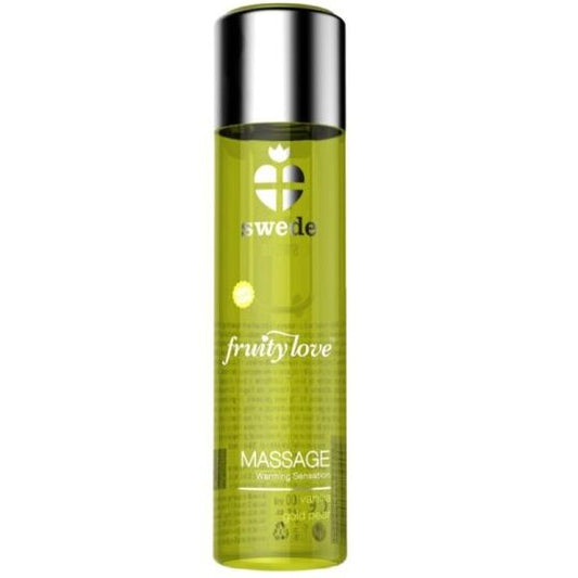 SWEDE - FRUITY LOVE EFFET RÉCHAUFFANT HUILE DE MASSAGE VANILLE ET POIRE D''OR 60 ML.